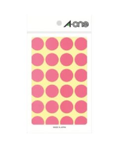 A-one(TM) ป้ายสีกลม 20 มม. Φ พีช (รวม 14 ชิ้น)