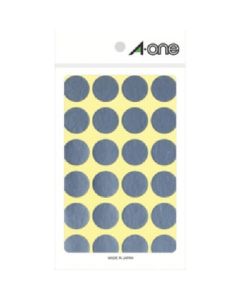 A-one (TM) ป้ายสีกลม 20 มม. Φ เงิน (รวม 8 ชิ้น)