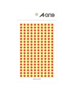 A-one(TM) ป้ายสีกลม 5 มม. Φ สีแดง (รวม 9 ชิ้น)