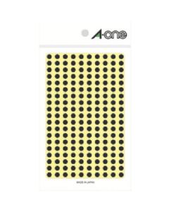 A-one (TM) ป้ายสีกลม 5 มม. Φ ดำ (รวม 9 ชิ้น)