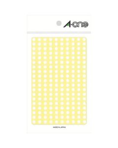 A-one (TM) ป้ายสีกลม 5 มม. Φ ขาว (รวม 9 ชิ้น)