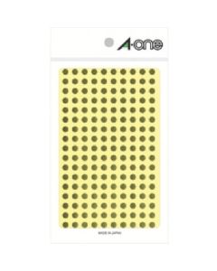 A-one(TM) ป้ายสีกลม 5 มม. Φ ทอง (รวม 6 ชิ้น)