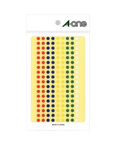 เอ-วัน(TM) ป้ายสี ทรงกลม 5มม. (รวม 7 แผ่น)