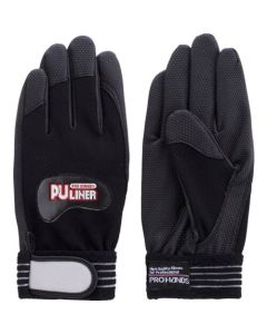 ถุงมือหนังสังเคราะห์ PU liner alpha black M