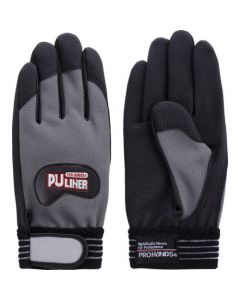 ถุงมือหนังสังเคราะห์ PU liner อัลฟ่าเกรย์ S