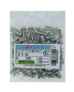 Trivalentzinccr+3 white100pcs Pack(+) Pan P = 34 X 18  กล่องละ 100 เส้น
