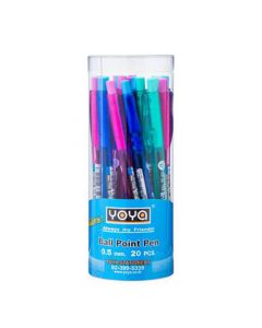 ปากกาลูกลื่น 0.5 มม. (แพ็ค20ด้าม) น้ำเงิน YOYA 1015