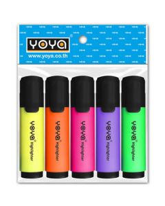 ปากกาเน้นข้อความ (แพ็ค5ด้าม) คละสี YOYA 1901