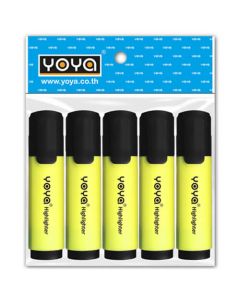 ปากกาเน้นข้อความ (แพ็ค5ด้าม) เหลือง YOYA 1901