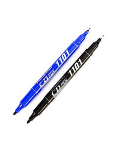 ปากกาเขียนซีดี 2 หัว คละสี (แพ็ค2ด้าม) YOYA 1101