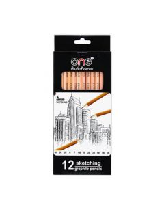 ดินสอเขียนแบบ ดำ (กล่อง12แท่ง) ONE D-4236