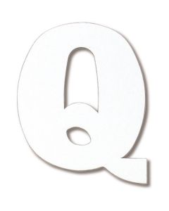 ตัวอักษรคัตเอาต์แม่เหล็กสีขาว Q