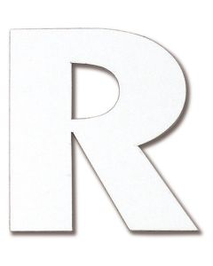 แม่เหล็กตัดตัวอักษร R สีขาว
