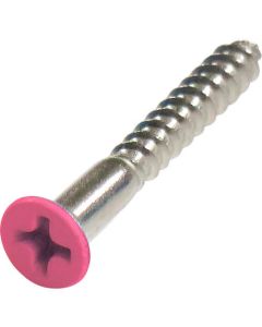 Stainless Coler Wood Flat Head Screw ชุดละ 16เส้น