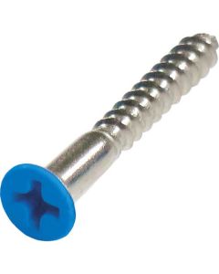Stainless Coler Wood Flat Head Screw ชุดละ 16เส้น