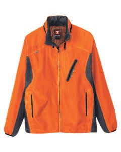 เสื้อแจ็คเก็ตมีฮู้ด (unisex) สีส้ม x สีชาร์โคล 5L