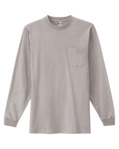 เสื้อยืดแขนยาว (มีกระเป๋า) (unisex) Moku Grey S