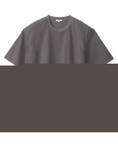 เสื้อยืดแขนสั้นดูดซับเหงื่อและแห้งเร็ว (เย็นสบาย) (ไม่มีกระเป๋า) (unisex) สีเทาถ่าน S