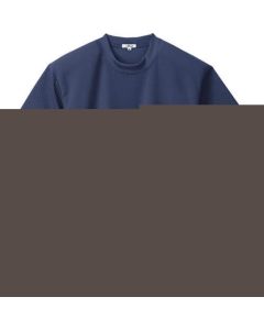 เสื้อยืดแขนสั้นดูดซับเหงื่อและแห้งเร็ว (เย็นสบาย) (มีกระเป๋า) (unisex) สีกรมท่า LL