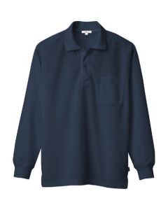 เสื้อโปโลแขนยาวดูดซับเหงื่อและแห้งเร็ว (unisex) สีดำ LL