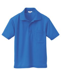 ดูดซับเหงื่อและแห้งเร็ว (เย็นสบาย) เสื้อโปโลแขนสั้น (unisex) สีน้ำเงินรอยัล S