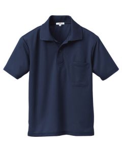 เสื้อโปโลแขนสั้นดูดซับเหงื่อและแห้งเร็ว (unisex) สีกรมท่า SS