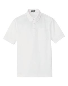 ซับเหงื่อและแห้งเร็ว (เย็นสบาย) เสื้อโปโลแขนสั้นติดกระดุม (unisex) สีขาว 11