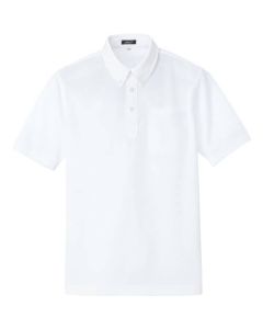 เสื้อโปโล ติดกระดุม แขนสั้น สีขาว ไซส์ LL