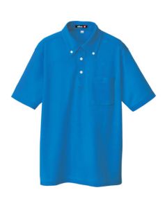 เสื้อโปโลแขนสั้น กระดุมหน้า สีน้ำเงิน M