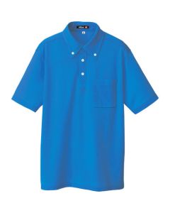 เสื้อโปโล ติดกระดุม แขนสั้น สีน้ำเงิน ไซส์ S