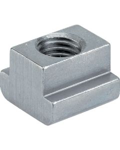 น็อตตัวที (T-nut) มาตรฐาน DIN 508 ความกว้างร่องตัวที 16 มม. ระดับความแข็งแรง 8 ไม่มีการเคลือบผิว เส้นผ่านศูนย์กลางรูภายนอก M14