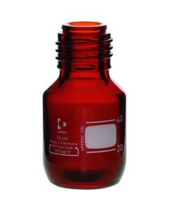 ขวดฝาเกลียวทนความร้อน สีน้ำตาลแดง เฉพาะขวด ขนาด 50 มล. บรรจุ 10 ขวด