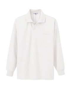 เสื้อโปโลแขนยาวดูดซับเหงื่อและแห้งเร็ว (unisex) สีขาว SS