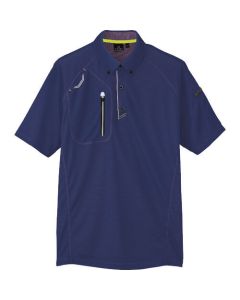เสื้อโปโลแขนสั้นติดกระดุม (unisex) สีกรมท่า SS