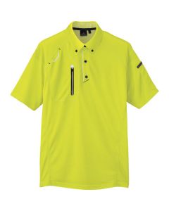 เสื้อโปโลแขนสั้นติดกระดุม (unisex) มะนาว M