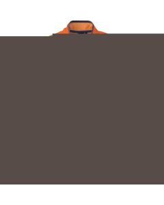 เสื้อแขนสั้นครึ่งซิป (unisex) สีส้ม 3L