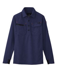 เสื้อโปโลแขนยาว (unisex) สีกรมท่า SS