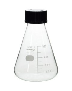 ขวดรูปทรงกรวย Erlenmeyer พร้อมฝาเกลียว ขนาด 500 มล. (4 ชิ้น)