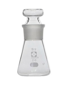 ขวดรูปทรงกรวย Erlenmeyer พร้อมจุกปิด ขนาด 20 มล. (20 ชิ้น)
