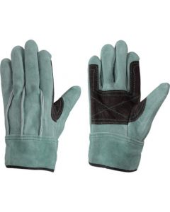 ถุงมือหนังวัว ผ่านกระบวนการน้ำมัน มีแถบสีใหญ่ 107AAA ไซส์ M