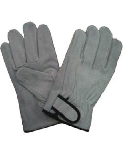 Cow Split Leather Gloves With Velcro M Size 10 Pairs Pack #CS-413-M10 ชุดละ 10ชุด