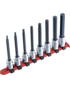 Long Hex Bit Socket Hanger Set 1ชุด