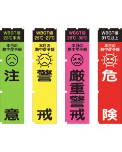 ชุดแบนเนอร์พยากรณ์โรคลมแดด (ค่า WBGT) 4 ชิ้น