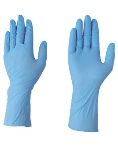 ถุงมือยางไนไตร Clean Knoll ปลอดผงแป้ง สีน้ำเงิน ไซส์ S (100 ชิ้น)