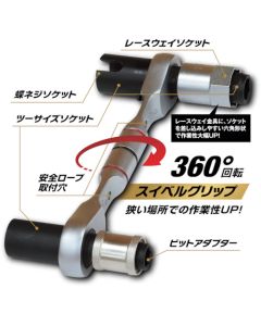 Swivel grip wrench
