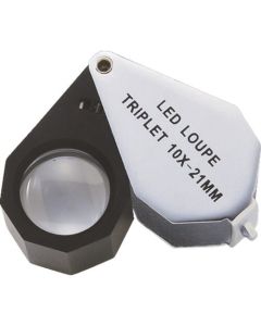 แว่นขยาย 10x พร้อมไฟ LED W-LED10