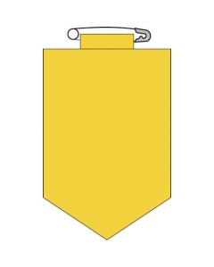 แผ่นแปะไวนิล (ป้ายติดหน้าอก) สีเหลืองล้วน ชนิดไวนิล 90 x 60 mm