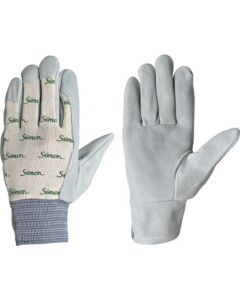 ถุงมือหนังท้องวัว ด้านหลังถุงมือ: ผ้าถัก ข้อมือ: ยางยืด ไซส์ M 126