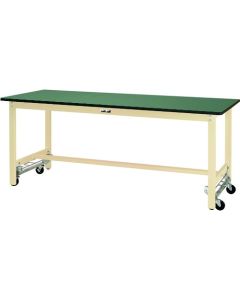 โต๊ะทำงานน้ำหนักเบา รุ่น 300 เคลื่อนย้ายได้ด้วยระบบสัมผัสเดียว พื้นโต๊ะทำจากแผ่น PVC ขนาด กว้าง 1200 x ลึก 750 x สูง 900 มม. สีเขียว Yamatec