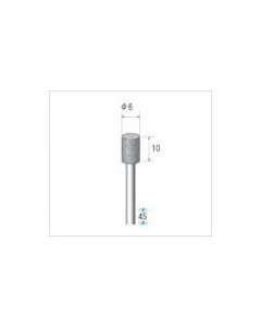 Craft diamond bur (1Pk (ถุง) = 3 ชิ้น) ใบมีดทรงกระบอกเส้นผ่านศูนย์กลาง 6